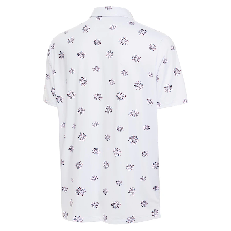 Men's Antigua White Minnesota Vikings Fireworks Polo