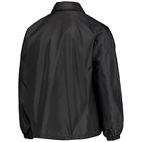 Men's Black Minnesota Vikings Coaches Classic Raglan Full-Snap Windbreaker Jacket