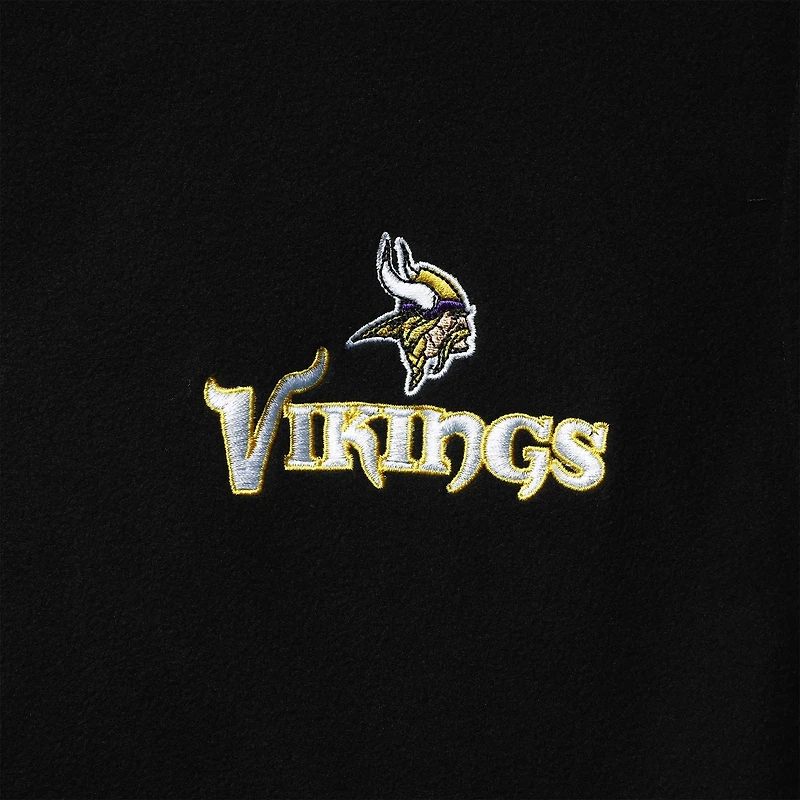 Débardeur entièrement zippé en polaire Houston Vikings du Minnesota noir pour homme