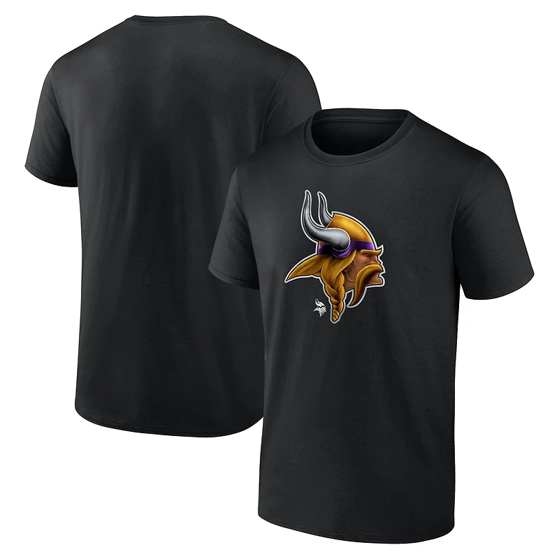 Men's  Black Minnesota Vikings Midnight Mascot T-Shirt
