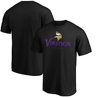 Men's  Black Minnesota Vikings Team Lockup T-Shirt