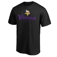 Men's  Black Minnesota Vikings Team Lockup T-Shirt