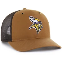 Casquette ajustable marron Carhartt x '47 pour homme, motif Minnesota Vikings