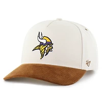 Casquette Carhartt x '47 Minnesota Vikings pour homme, naturelle/marron, non teinte, coupe décontractée, ajustable.