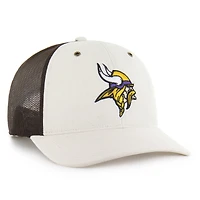 Men's Carhartt x '47 Natural/Brown Minnesota Vikings Undyed Trucker Adjustable Hat