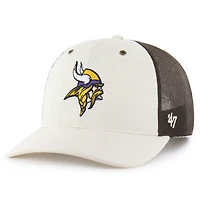 Casquette trucker ajustable Carhartt x '47 Minnesota Vikings naturelle/marron non teinte pour homme