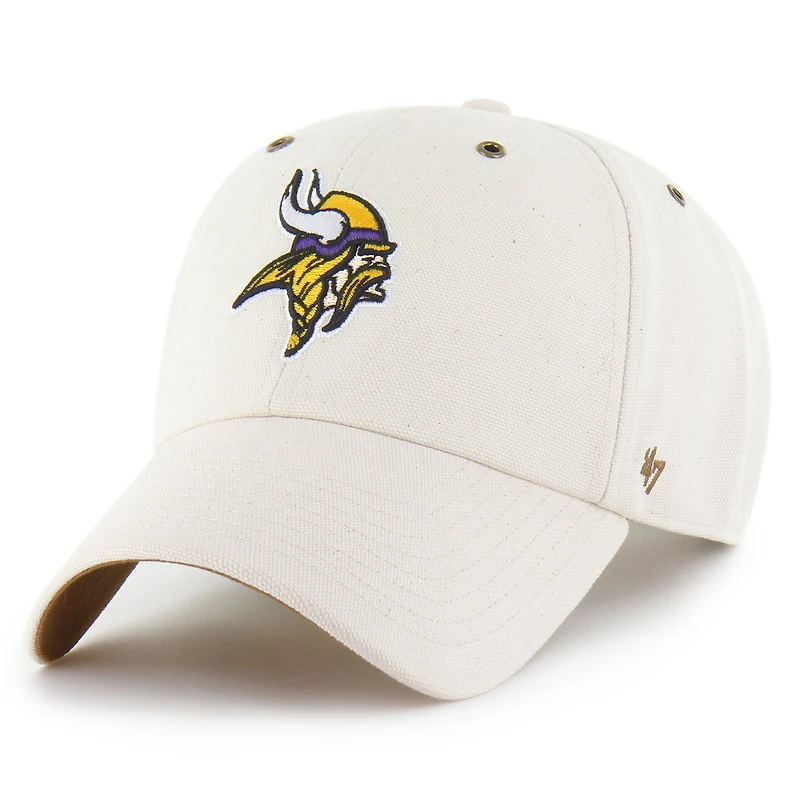 Men's Carhartt x '47 Natural Minnesota Vikings Undyed Clean Up Adjustable Hat