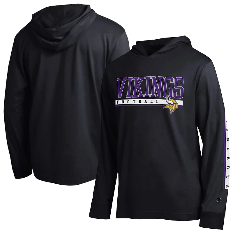 Men's Champion Black Minnesota Vikings All Star Hooded T-Shirt