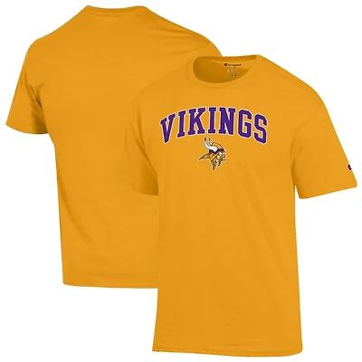 Men's Champion Gold Minnesota Vikings Arch Over Logo T-Shirt