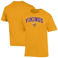 Men's Champion Gold Minnesota Vikings Arch Over Logo T-Shirt