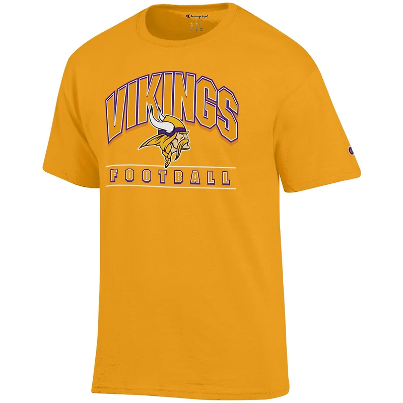 T-shirt de football américain Champion Gold des Vikings du Minnesota pour homme