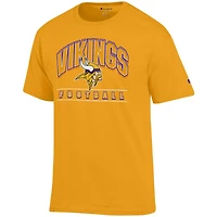 T-shirt de football américain Champion Gold des Vikings du Minnesota pour homme