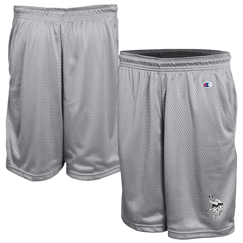 Men's Champion Gray Minnesota Vikings Classic Mesh Shorts