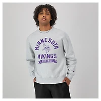 Sweat-shirt en molleton à tissage inversé Champion pour homme, gris chiné, des Vikings du Minnesota