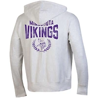 Sweat à capuche zippé intégral Champion Heather Grey des Vikings du Minnesota pour homme