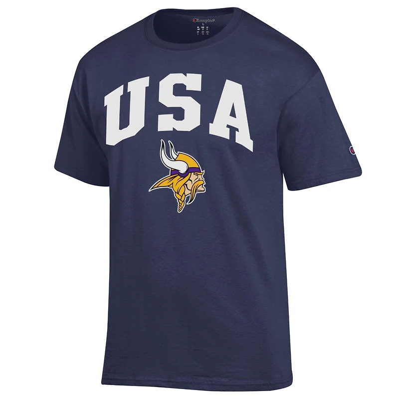 Men's Champion Navy Minnesota Vikings Americana T-Shirt