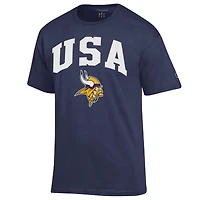 Men's Champion Navy Minnesota Vikings Americana T-Shirt