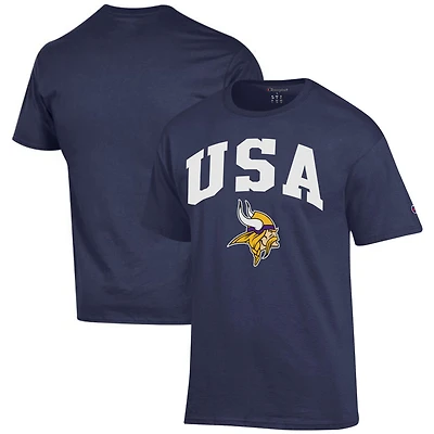 Men's Champion Navy Minnesota Vikings Americana T-Shirt
