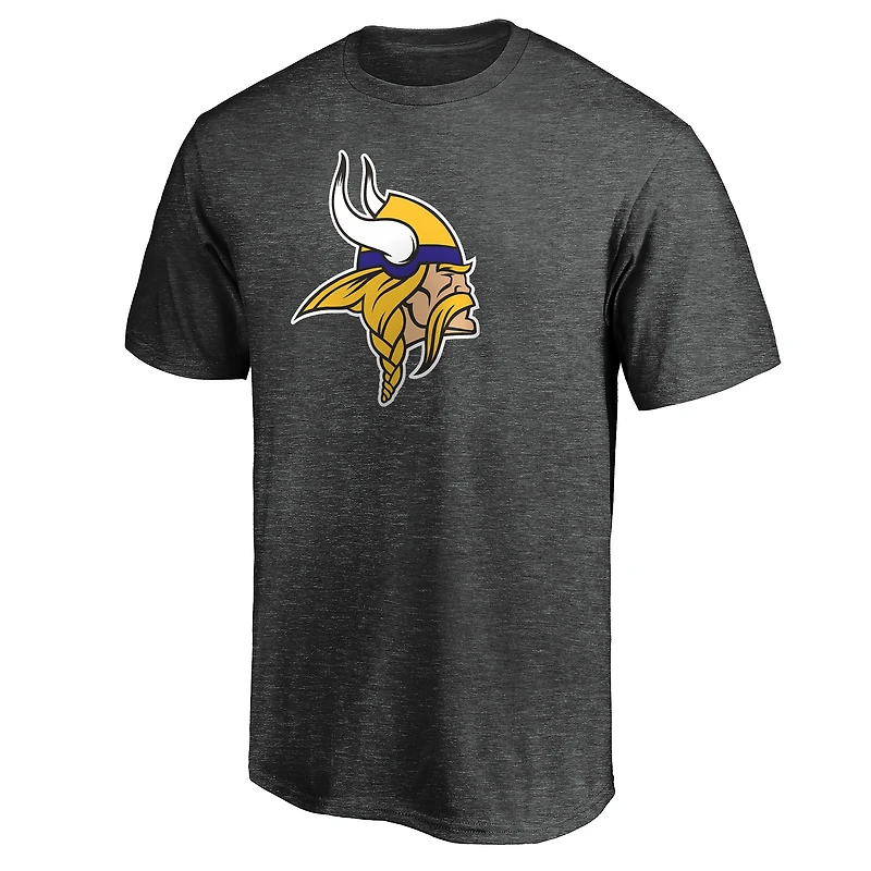 Men's  Charcoal Minnesota Vikings Primary Logo T-Shirt