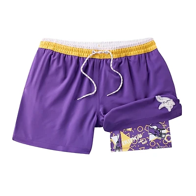 Maillot de bain doublé The Secret pour homme, couleur violette, motif Minnesota Vikings
