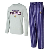 Ensemble de nuit pour homme avec t-shirt à manches longues et pantalon sport Minnesota Vikings Petition