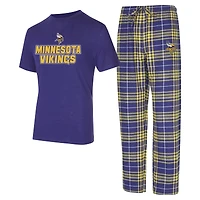 Men's Concepts Sport  Purple/Gold Minnesota Vikings Vector T-Shirt & Flannel Pants Sleep Set