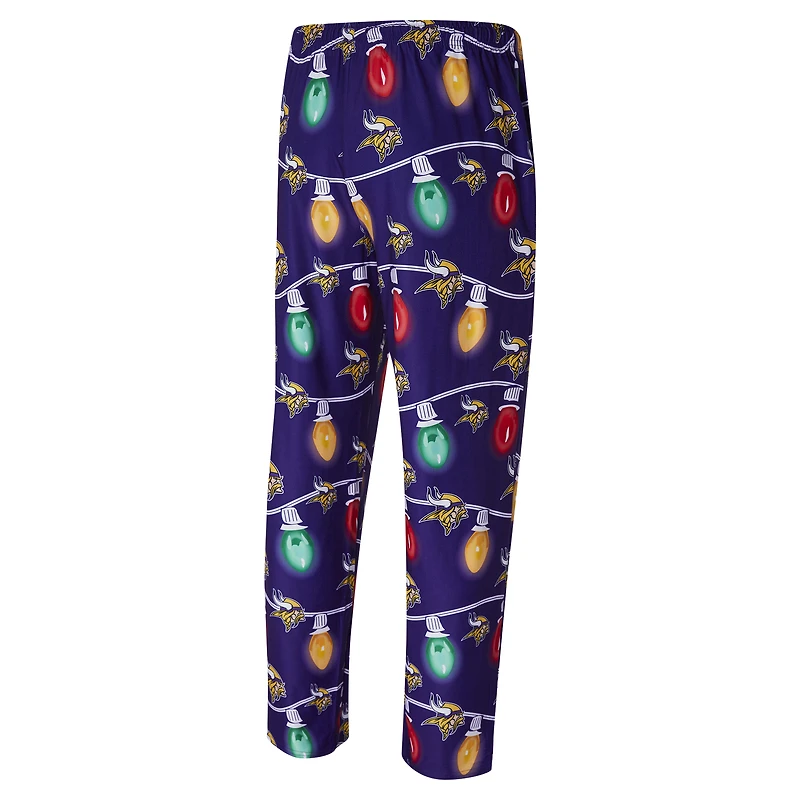 Ensemble haut à manches longues et pantalon en tricot violet Garland des Vikings du Minnesota Concepts Sport pour homme