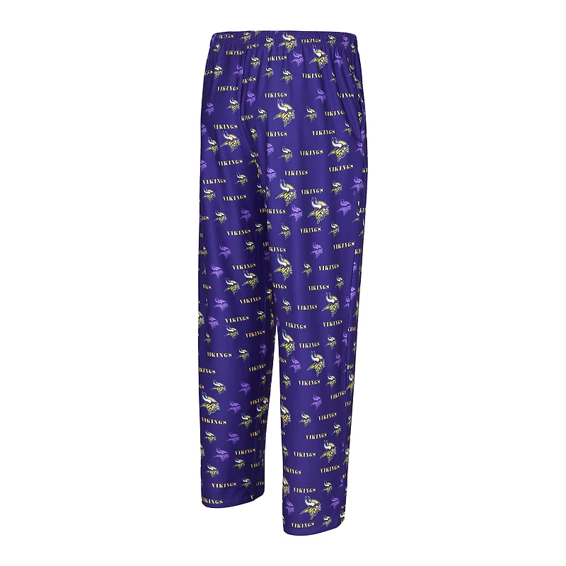 Pantalon Concepts Sport violet à imprimé mosaïque sur toute la surface des Vikings du Minnesota pour homme