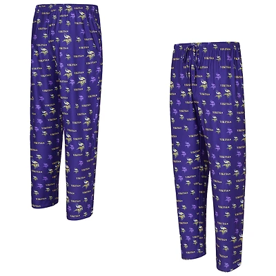 Pantalon Concepts Sport violet à imprimé mosaïque sur toute la surface des Vikings du Minnesota pour homme