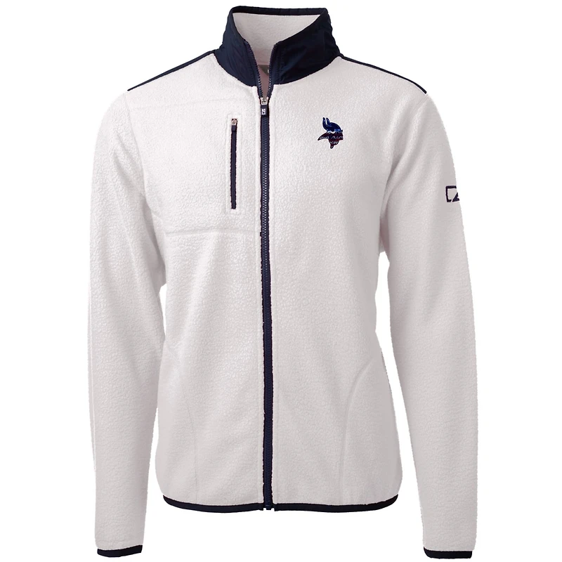 Veste polaire entièrement zippée Cascade Eco Sherpa pour homme, couleur crème, des Vikings du Minnesota, de grande taille