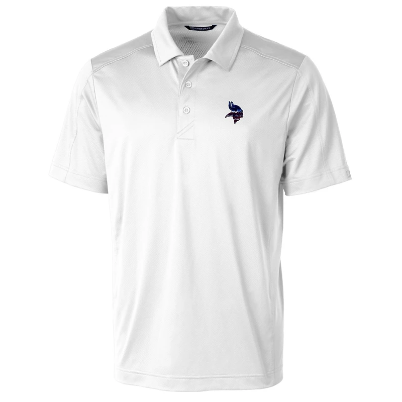 Polo extensible texturé pour homme Cutter & Buck, blanc, Minnesota Vikings, taille grande et