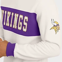 Men's Darius Rucker Collection by Fanatics  Cream Minnesota Vikings Colorblock Pullover Sweatshirt