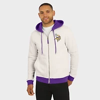 Men's Darius Rucker Collection by Fanatics Cream Minnesota Vikings Distressed Graphics Full-Zip Hoodie
