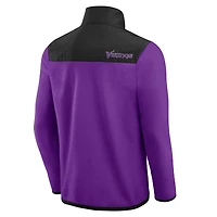 Men's Darius Rucker Collection by Fanatics Purple Minnesota Vikings Color Block Polar Fleece Full-Zip Jacket