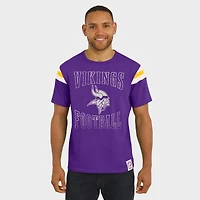 T-shirt de football violet à manches rayées pour homme Darius Rucker Collection by Fanatics, motif Vikings du Minnesota