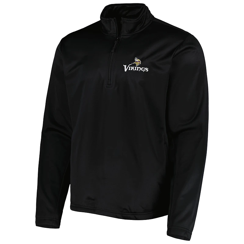 Men's Dunbrooke Black Minnesota Vikings All-Star Tech Quarter-Zip Top