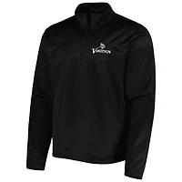 Men's Dunbrooke Black Minnesota Vikings All-Star Tech Quarter-Zip Top