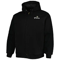 Dunbrooke Black Minnesota Vikings Big & Tall Dakota Sweat à capuche en toile Veste entièrement zippée