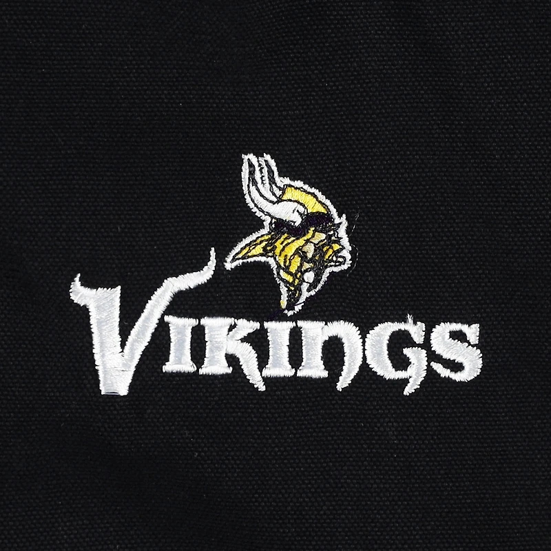 Dunbrooke Black Minnesota Vikings Big & Tall Dakota Sweat à capuche en toile Veste entièrement zippée