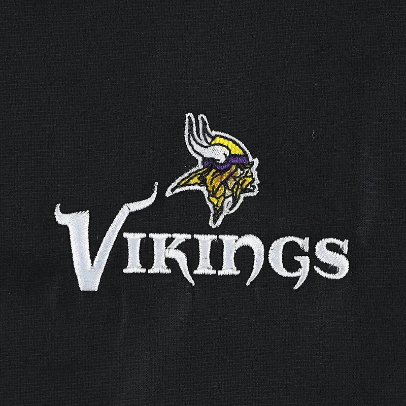 Dunbrooke Black Minnesota Vikings Hurricane Raglan Full-Zip Windbreaker Jacket