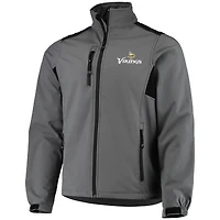 Veste en molleton à fermeture éclair intégrale Dunbrooke charbon Minnesota Vikings Circle Softshell pour hommes