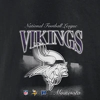 Sweat à capuche polaire Fanatics noir pour homme avec logo Minnesota Vikings au dos