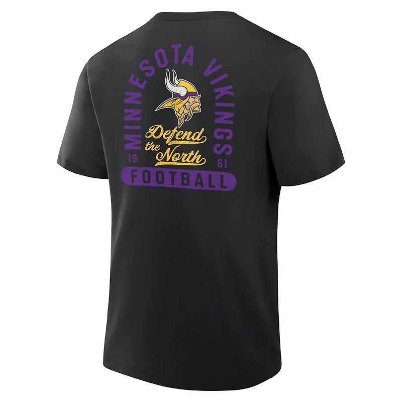 Men's Fanatics Black Minnesota Vikings Fluid Motion Legacy T-Shirt