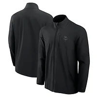 Men's Fanatics Black Minnesota Vikings Front Office Micro Tonal Lightweight Full-Zip Jacket