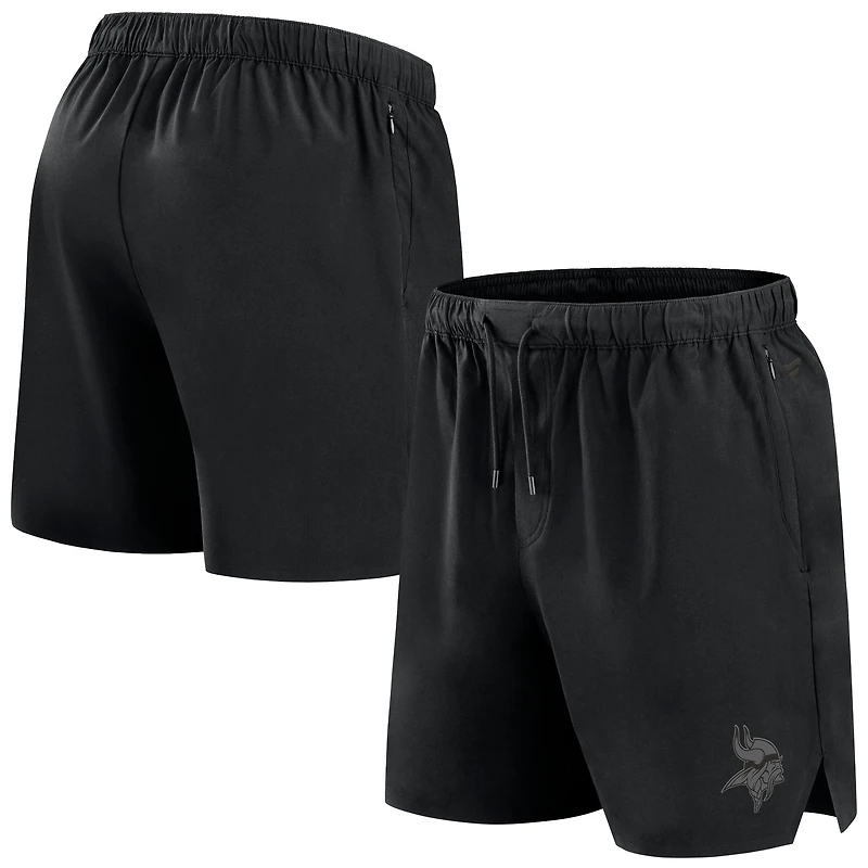 Short Fanatics noir pour homme, style micro ton sur ton, le bureau des Vikings du Minnesota