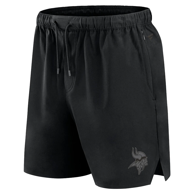 Short Fanatics noir pour homme, style micro ton sur ton, le bureau des Vikings du Minnesota