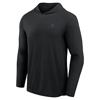 Men's Fanatics Black Minnesota Vikings Front Office Power Mono Long Sleeve Hoodie T-Shirt