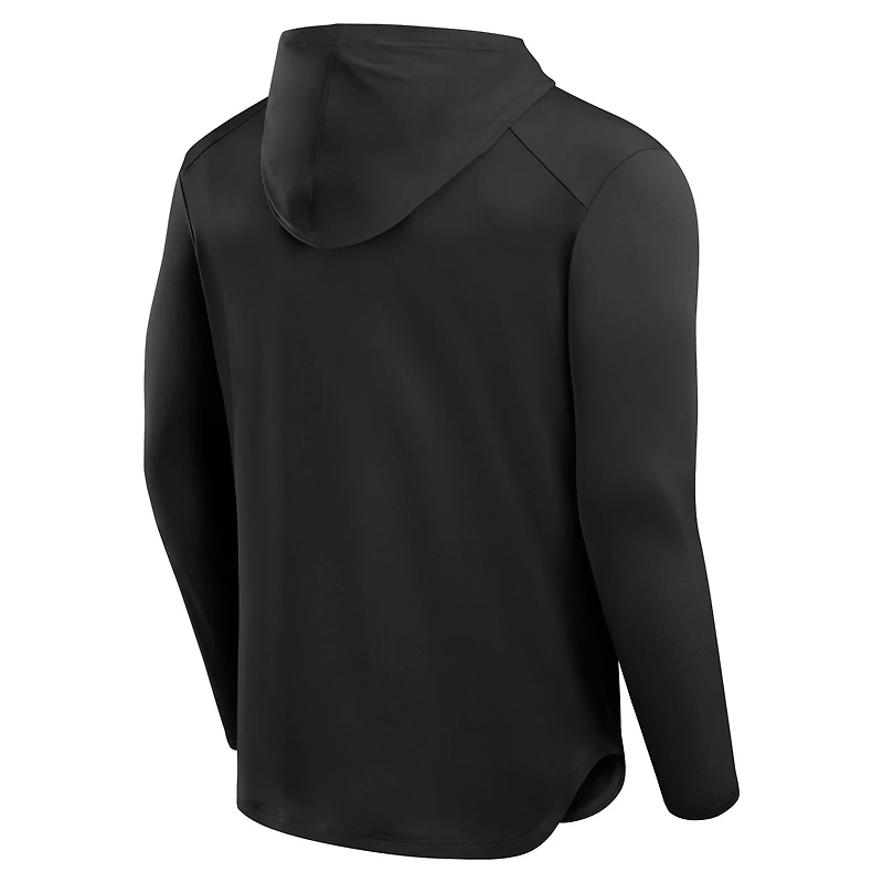 Men's Fanatics Black Minnesota Vikings Front Office Power Mono Long Sleeve Hoodie T-Shirt