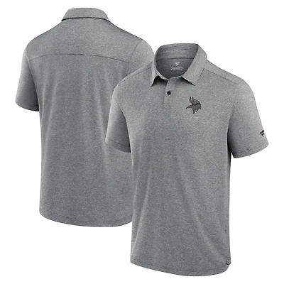 Polo technique noir Fanatics pour homme des Vikings du Minnesota