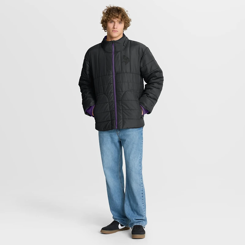 Veste à capuche zippée intégrale noire Minnesota Vikings pour homme de Fanatics